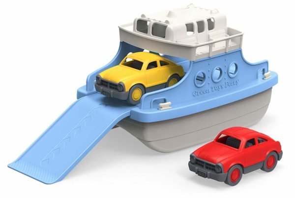 Green Toys Ferry Boat with Mini Cars Bathtub Toy