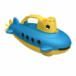 green toy submarine