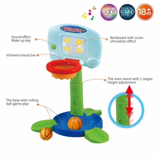 LotFancy Basketball Hoop for Kids 2 in 1 Sports Toy Set